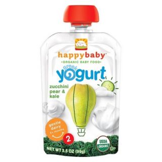 Happy Baby Greek Yogurt Pouch   Pear, Zucchini, Kale 3.5 oz (8 Pack)