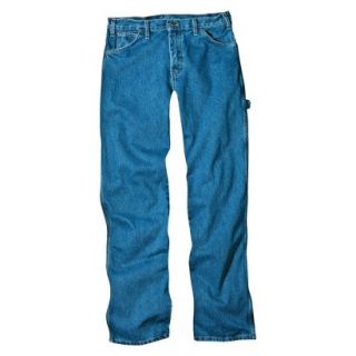 Dickies Mens Loose Fit Carpenter Jean   Stone Washed Blue 48x30