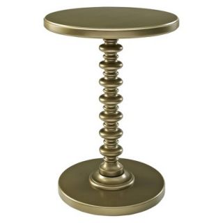 Accent Table Powell Round Spindle Table   Gold