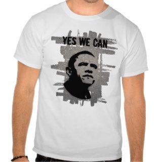 Barack Obama (Both sides)   Asphalt Stencil T shirt