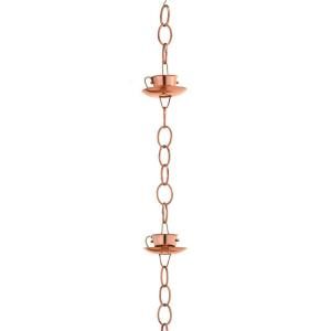 Good Directions Teacups Polished Copper Rain Chain 498P 6