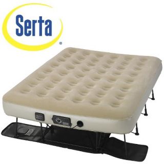 Serta Queen EZ Bed Double High Air Mattress with Built in Pump