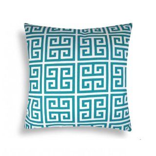 Domusworks Greek Key Pillow, Emerald Blue  Patio Furniture Pillows  Patio, Lawn & Garden