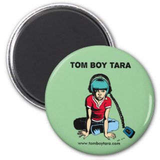 Tom Boy Tara Earphones Fridge Magnets