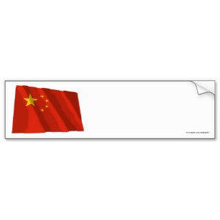 People's Republic of China Waving Flag Bumper Sticker