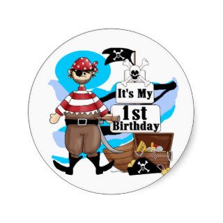 Pirate 1st Birthday T shirts and Gifts Stickers