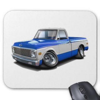 1970 72 Chevy C10 Blue White Truck Mouse Pads