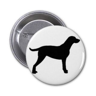curly coated retriever silhouette buttons