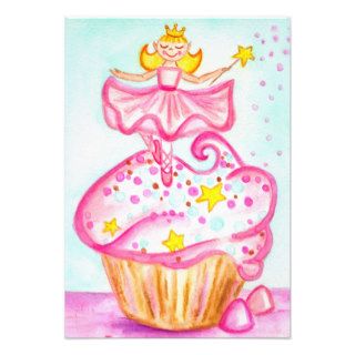 Fairy Princess Cupcake Invitations