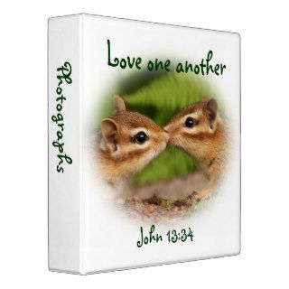 Love One Another Baby Chipmunks 1.5" Photo Album Binder