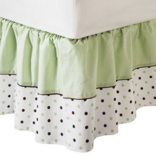 TL Care Fashion Crib Skirt   Brown Dot