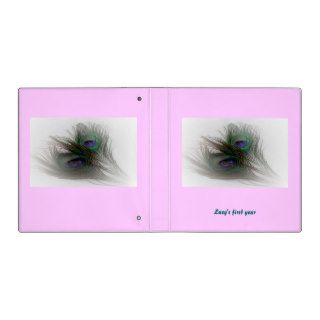 © P Wherrell Baby girl's first year peacock Vinyl Binders