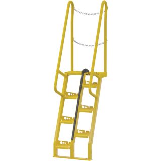 Vestil Alternating Tread Stairs   7 Steps, 56� Step Angle, Model ATS 4 56