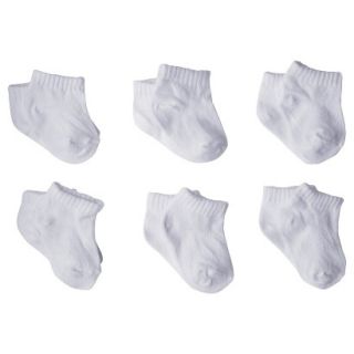 Luvable Friends Newborn 6 Pair Socks   White 0 6 Months