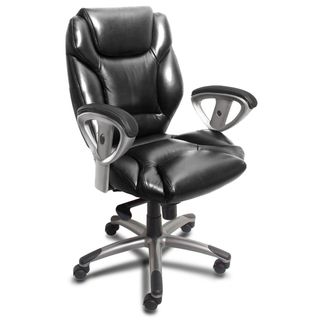 Mayline Ultimo Leather Series Mid Back Executive Chair with Synchro Tilt Executive Chairs