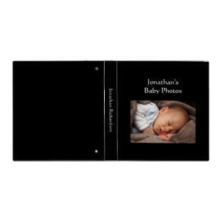 Baby Boy photo album black custom photo binder