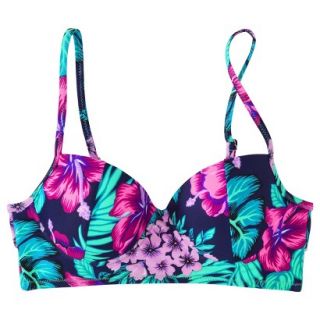 Xhilaration Juniors Midkini Swim Top  Floral Print M
