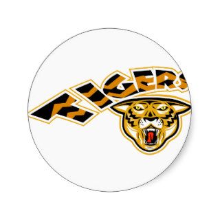 Tiger sports mascot head front stickers