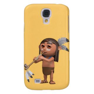3d Indian Brave Smoking Peace Pipe Galaxy S4 Cover