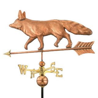 Good Directions Fox Weathervane   Polished Copper