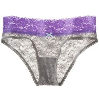 Xhilaration Juniors All Over Lace Hipster   Wild Dove S