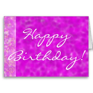 Happy Birthday in Purple Blooms Greeting Card