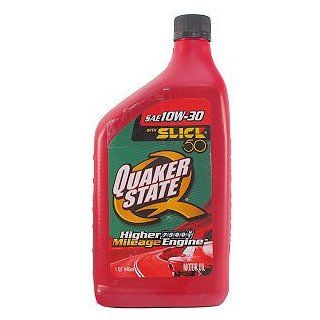 Quaker State Higher Mileage Engine with Slick 50 10W30 Motor Oil   1 Quart Bottle Automotive