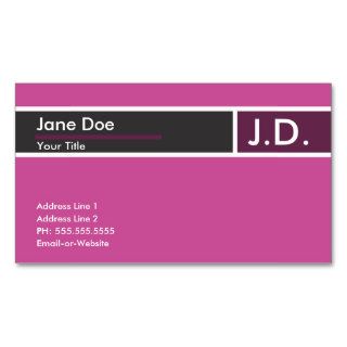 pink professional  business cards