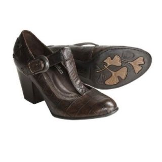 Born Ofelia Bay Vintage T Strap Shoes (For Women)   DARK BROWN/CROC Shoes