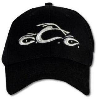 Black Logo Embroidered Hat by Orange County Choppers (Black w/ Silver / L/XL) Clothing