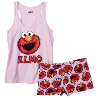 Sesame Street Juniors Tank/Short Pajama Set   Pink/Red Elmo XL