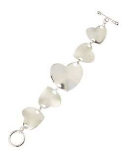 Heart Toggle Bracelet, Silvertone