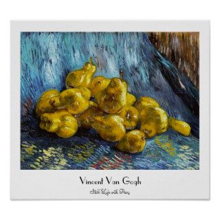 Still Life with Pears Van Gogh painting Poster