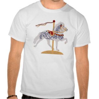 Icelandic Rose Scroll Carousel Horse T Shirts