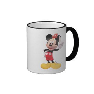 Mickey Mouse raised index finger with red bird Coffee Mug