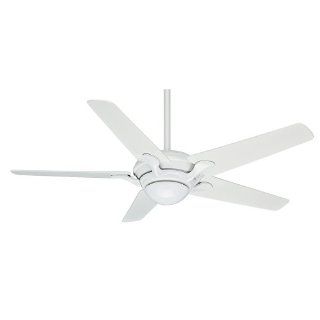 Casablanca Fan Company 59077 Bel Air 56 Inch Snow White Ceiling Fan with Five Hi Gloss Snow White Blades and a Light Kit    