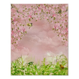cherry blossoms in the sky print