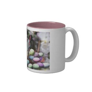 White Terrier with Bunny Ears and Eggs Easter Mug