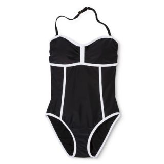 Merona Womens 1 Piece Swimsuit  Black XS