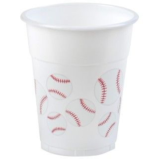 Baseball 14 oz. Plastic Cups