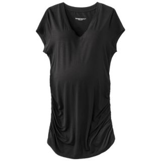 Liz Lange for Target Maternity Short Sleeve V Neck Tunic Top   Black M