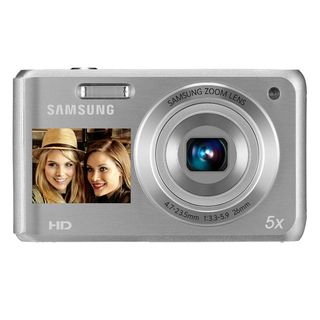 Samsung DV101F 16.1MP Dual View Silver Digital Camera Samsung Point & Shoot Cameras