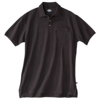 Dickies Mens Relaxed Fit Mini Pique Polo   Black L