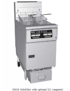 Pitco Twin 25 30 lb Tank Fryer w/ Filter, Solid State, LP