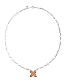 Cognac Quartz Butterfly Wing Necklace