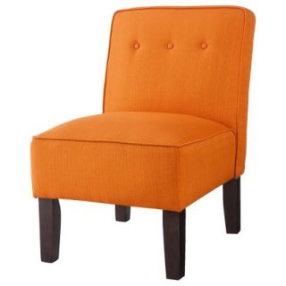 Skyline Armless Upholstered Chair Burke Armless Slipper Chair   Orange with