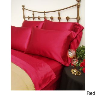 Scent Sation Charmeuse Ii Satin Pillowcases (set Of 2) Red Size Standard