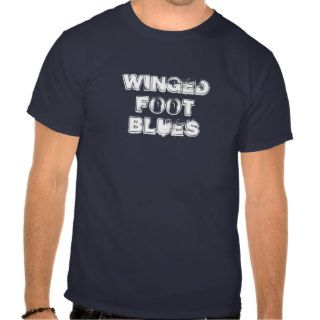 Winged , Foot, Blues Tshirt