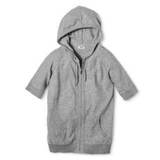 Mossimo Supply Co. Juniors Zip Hoodie Sweater   Light Gray M(7 9)