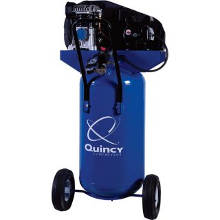 Quincy Single Stage Air Compressor   2 HP, 26 Gallon Vertical Tank, Model